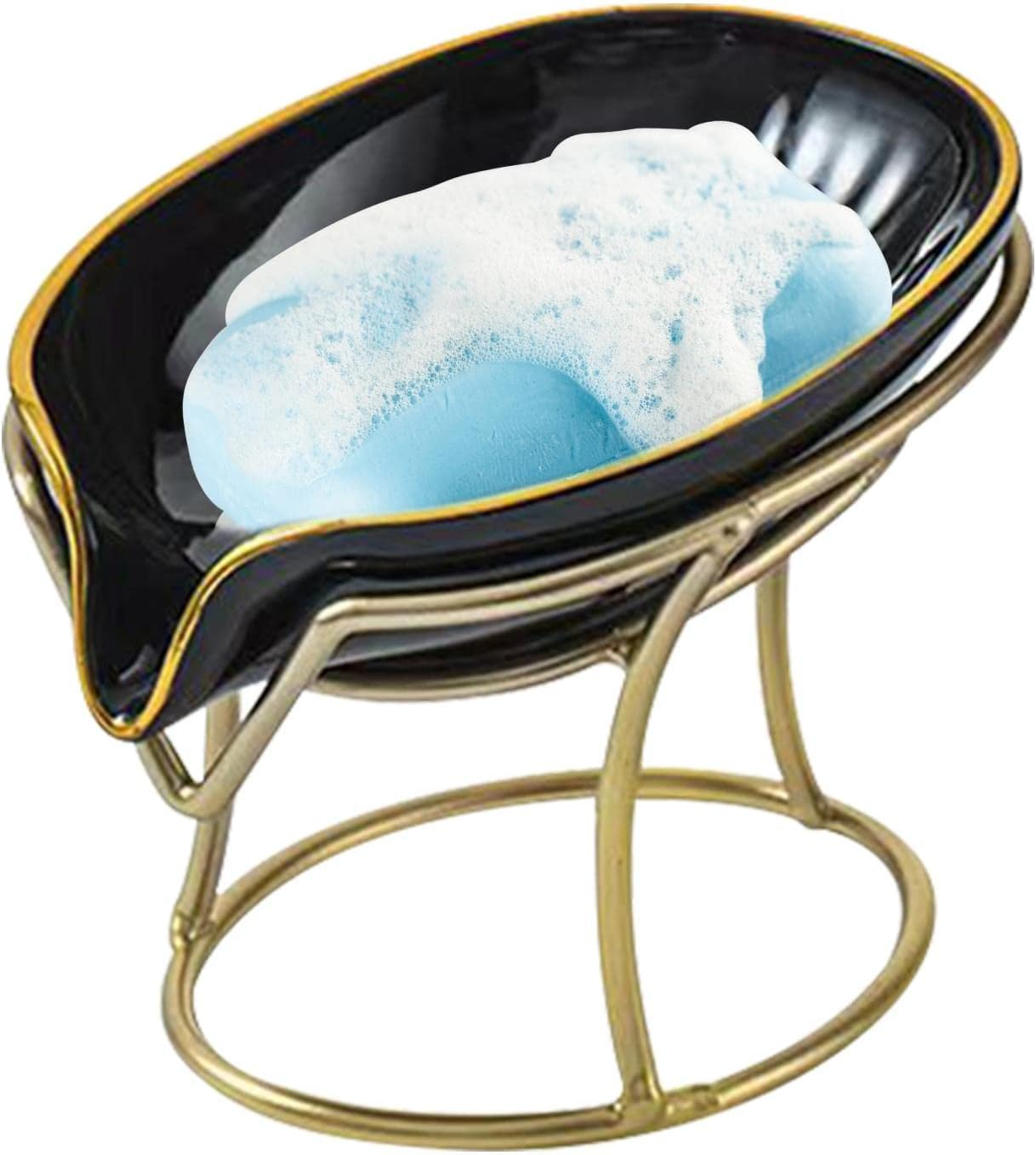 Ceramic Draining Soap Dish Shaped Bar Soap Dish Holder Soap Stand