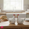 Ceramic Salt and Pepper Shakers 2 Pcs Set Chicken Design