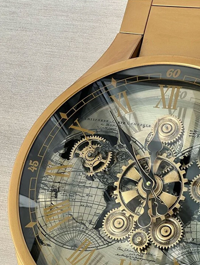 Chronoband Metal Gear Wall Clock 50X80 Cm