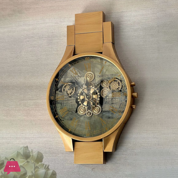 Chronoband Metal Gear Wall Clock 50X80 Cm