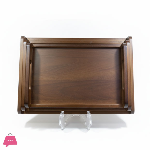 Classic Wooden Serving Trays - Trio Set 5 Classic Wooden Serving Trays - Trio Set - Image 3