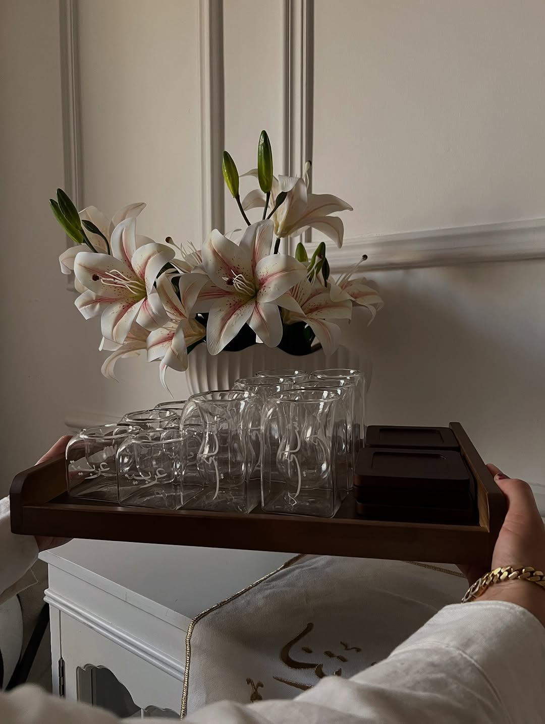 Classic Wooden Serving Trays - Trio Set