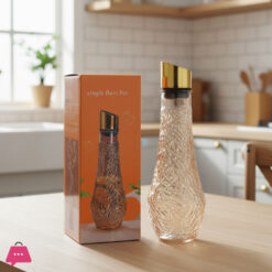 Colored Transparent Hammered Texture Carafe 1 Liter