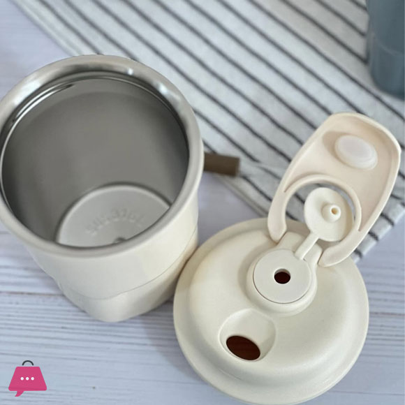 Cute Korean Coffee Cup Thermos With Straw Tumbler 450Ml 5 Cute Korean Coffee Cup Thermos With Straw Tumbler 450Ml - Image 3