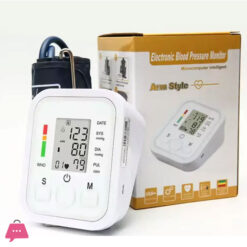 Digital Blood Pressure Monitor – Fully Automatic Upper Arm BP Machine with Heart Rate Monitor & Voice Function, Portable Design