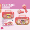 Dual Microphone Plastic Karaoke Singing Machine Bluetooth Microphone Loudspeaker Box