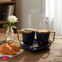 Elegant King 5-Piece Diamond Shape Tea &Amp; Coffee Mug Set