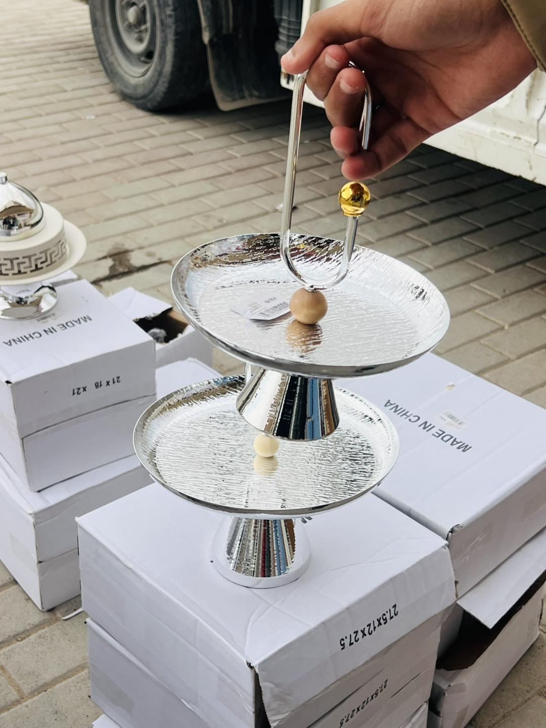 Elegant Silver Serving Platter Set With Decorative Handles 12 Elegant Silver Serving Platter Set With Decorative Handles