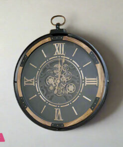 European Metal Gear Round Wall Clock - 28Inch - Image 2