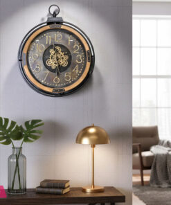 European Metal Gear Round Wall Clock - 28Inch - Image 3