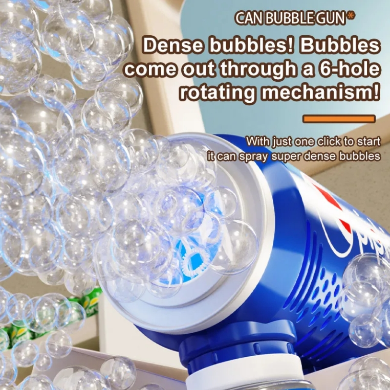 Fully Automatic Electric Soda Can Bubble Gun 13 Fully Automatic Electric Soda Can Bubble Gun