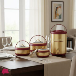 GLORIOUS Steel Body Hot Pot Cooler Set of 4 Pieces Gift Pack