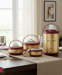 GLORIOUS Steel Body Hot Pot Cooler Set of 4 Pieces Gift Pack