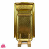 Golden Tray Rectangle With Texture 14 X 25 Cm