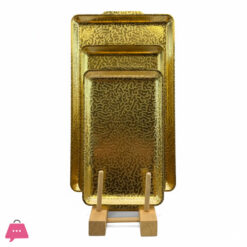 GOLDEN TRAY RECTANGLE WITH TEXTURE 14 x 25 CM