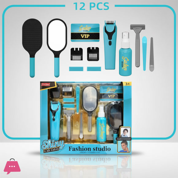Hairdressing Set With Electric Hair Clipper Hairdressing Set Hair Cutting Kit - 12 Pcs