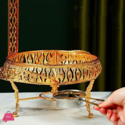 Hanging Lid Dining Stove Stainless Steel Chafing Dish Buffet Set With Hanging Cover For Catering Parties And Weddings 8Liter