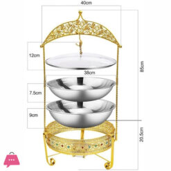 Hanging Lid Dining Stove Stainless Steel Chafing Dish Buffet Set With Hanging Cover For Catering Parties And Weddings 8Liter