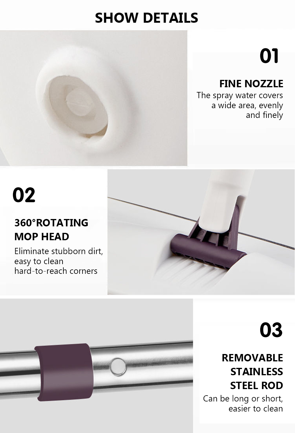 Healthy Spray Mop Flat Mop Floor Cleaner