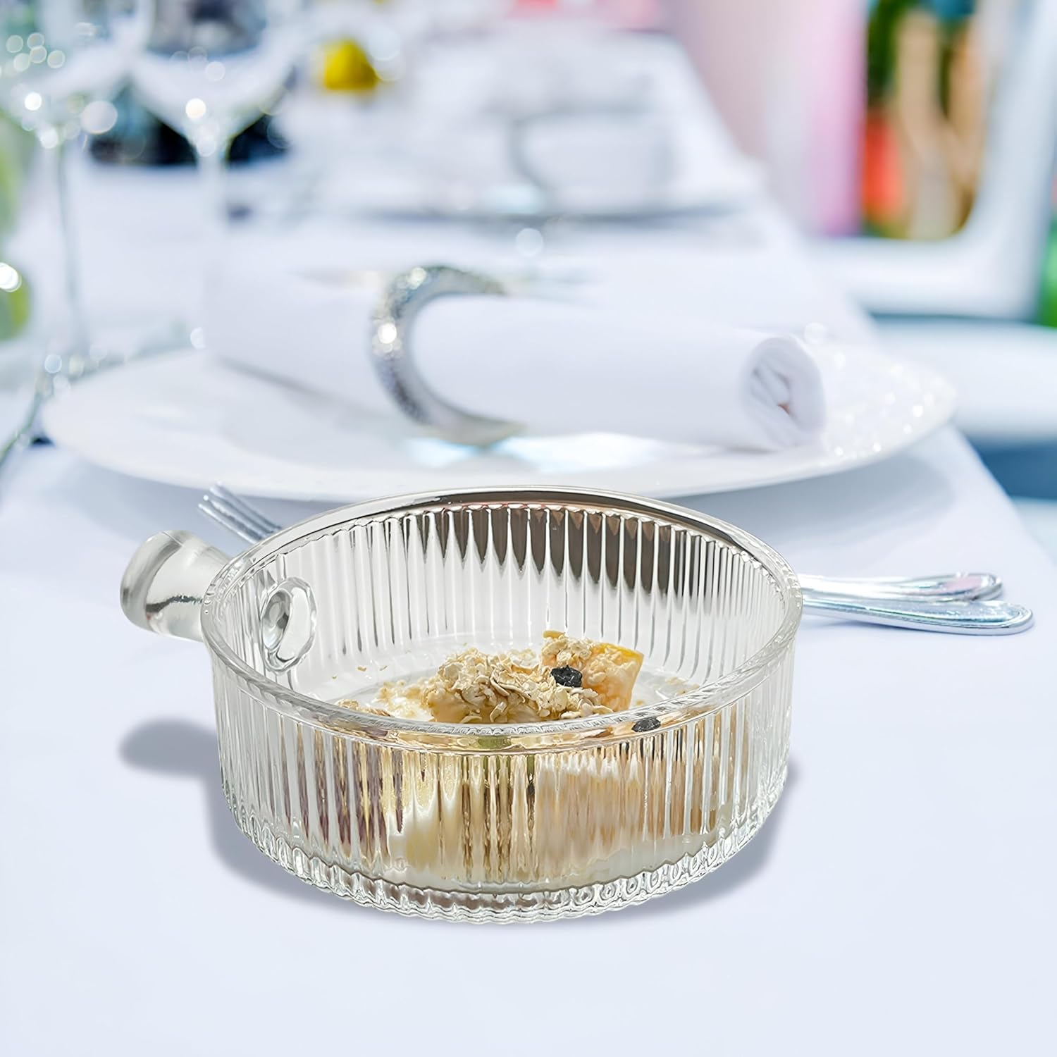 Heat-Resistant Casserole - Stylish Serving Dish Glass Ideal For Both Warm And Cold Dishes Compatible With Microwaves And Ovens 4 Heat-Resistant Casserole - Stylish Serving Dish Glass Ideal For Both Warm And Cold Dishes Compatible With Microwaves And Ovens