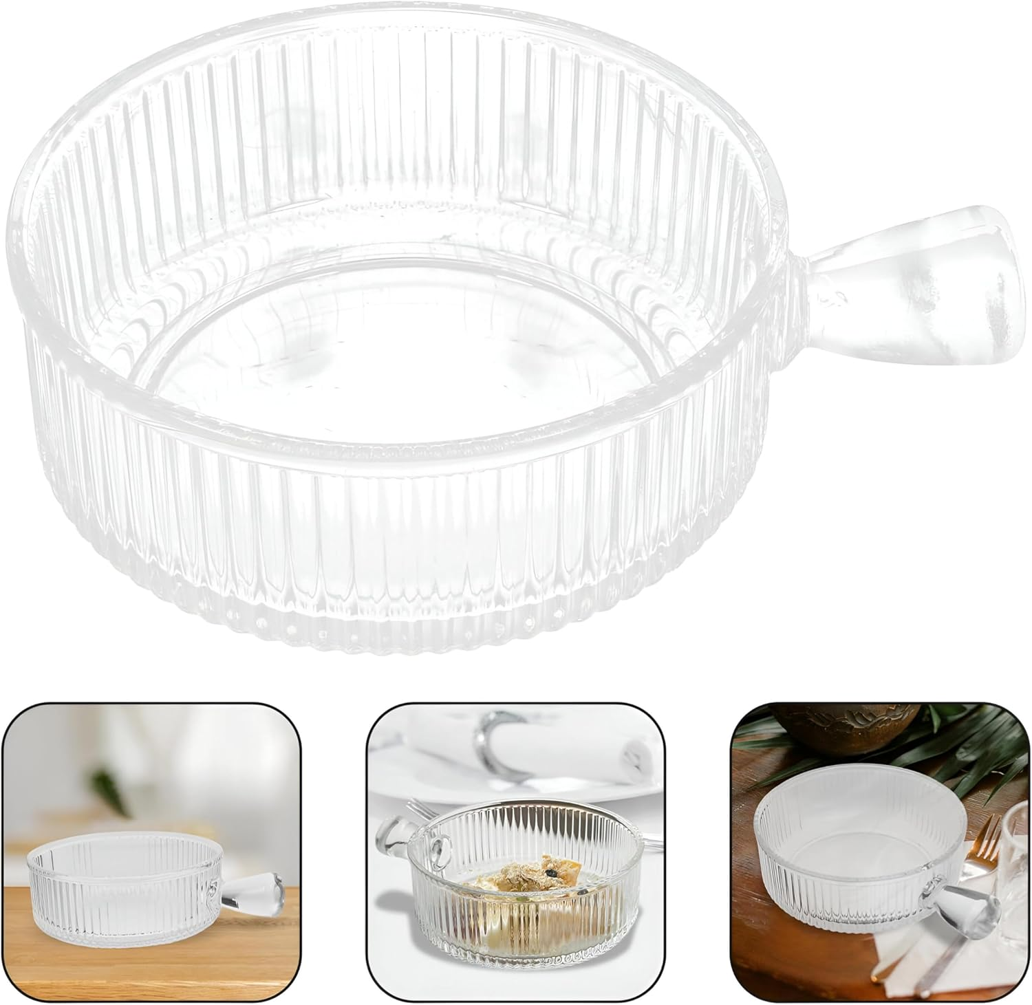 Heat-Resistant Casserole - Stylish Serving Dish Glass Ideal For Both Warm And Cold Dishes Compatible With Microwaves And Ovens