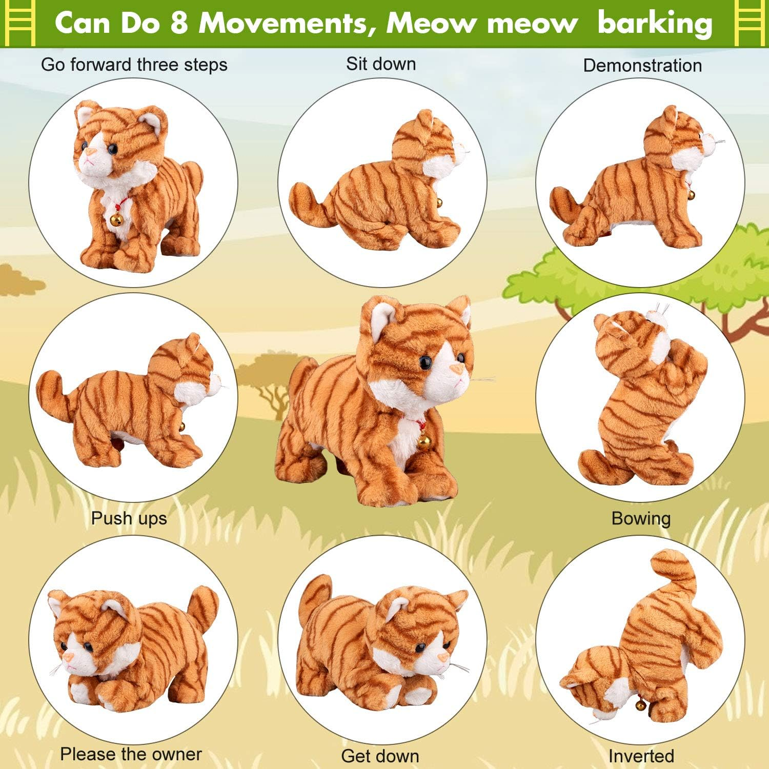 Interactive Electronic Plush Robot Cat Toy