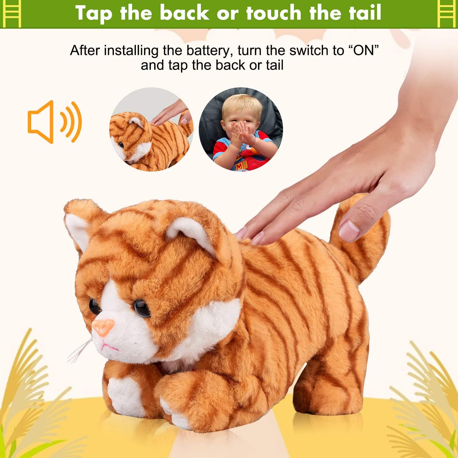 Interactive Electronic Plush Robot Cat Toy