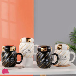 King Queen Ceramic Mug New Design Couple Mug Luxury Marble Coffee And Water Mug