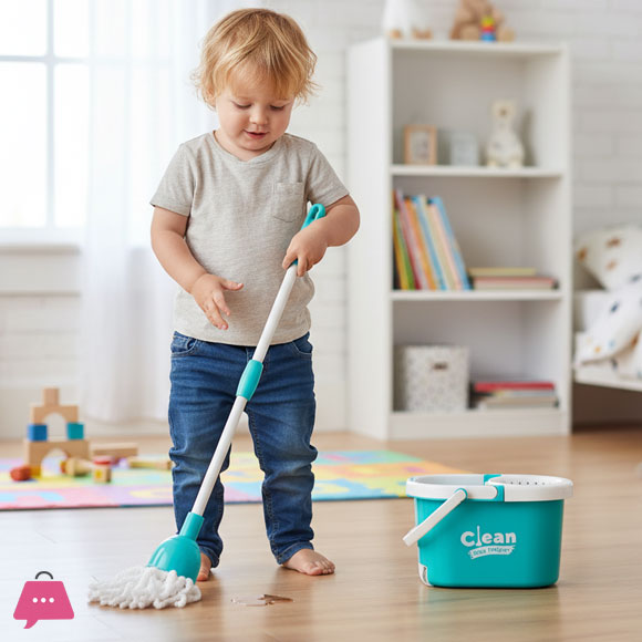 Little Helper Play House Mop &Amp; Bucket Set