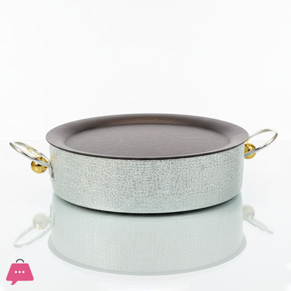 Luxury Round Serving Metal Platter With Handles 4 Luxury Round Serving Metal Platter With Handles - Image 2