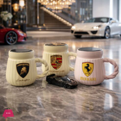 Luxury Sports Car Logo Ceramic Coffee Mug – Premium Ceramic Cup (1 Pc)