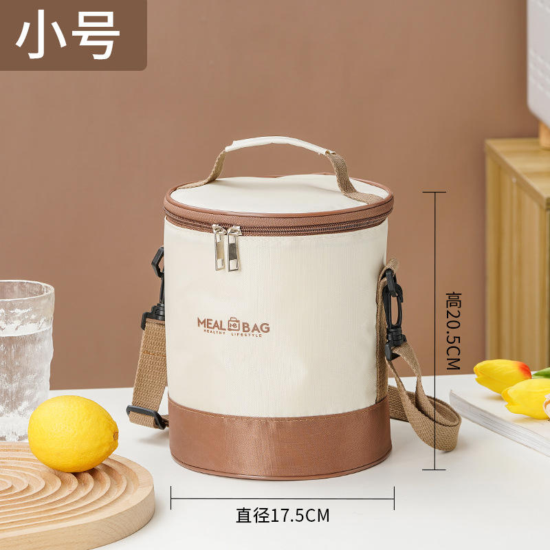 Meal Bag Student Bento Waterproof Aluminum Foil Thermal Handbag With Steel Lunch Box