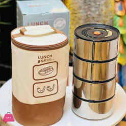 Meal Bag Student Bento Waterproof Aluminum Foil Thermal Handbag With Steel Lunch Box