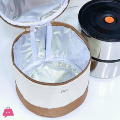 Meal Bag Student Bento Waterproof Aluminum Foil Thermal Handbag With Steel Lunch Box