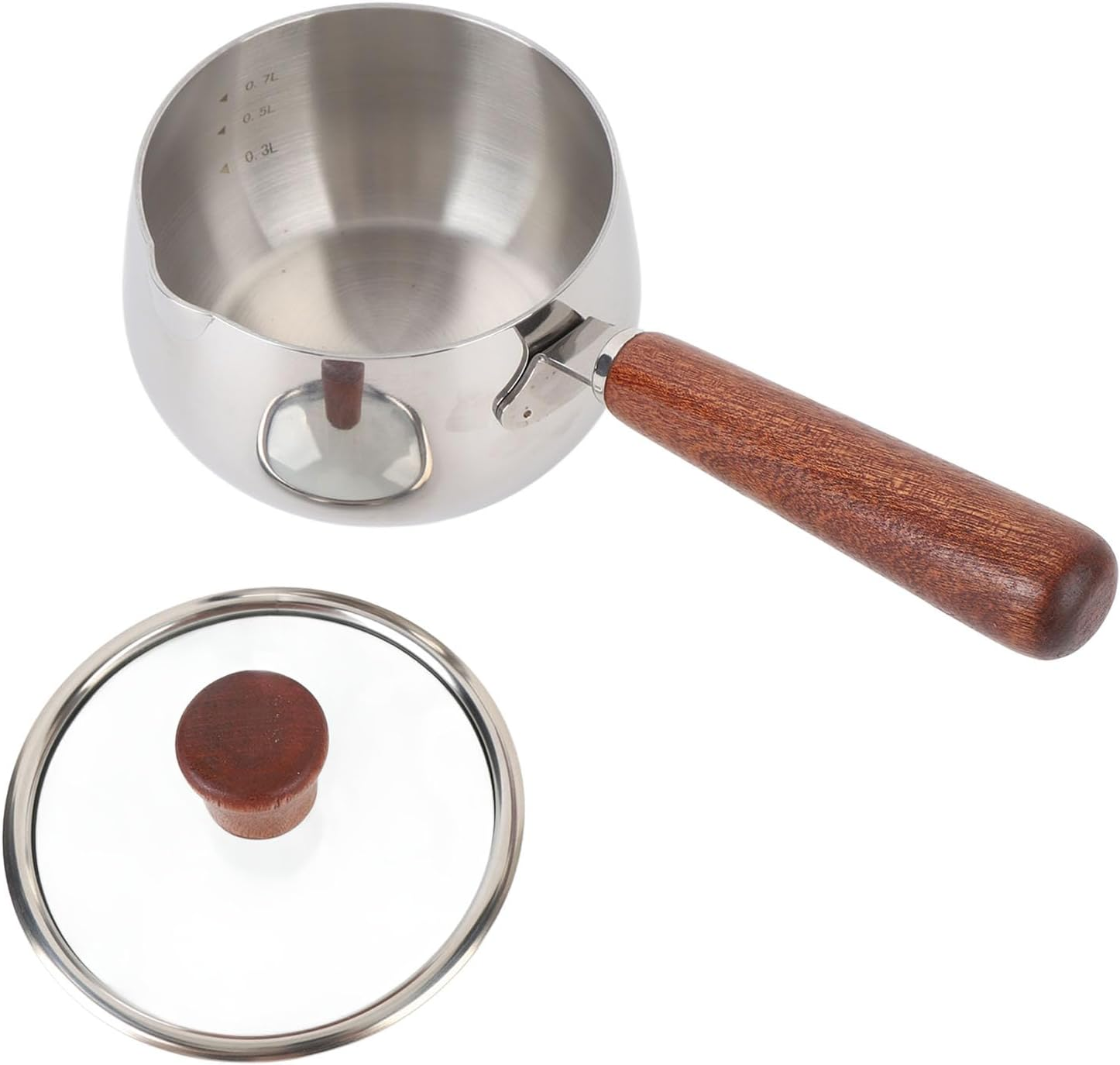 316 Stainless Steel Multifunctional Milk Saucepan With Lid And Heatproof Handle For Cooking Boiling And Simmering 10 316 Stainless Steel Multifunctional Milk Saucepan With Lid And Heatproof Handle For Cooking Boiling And Simmering