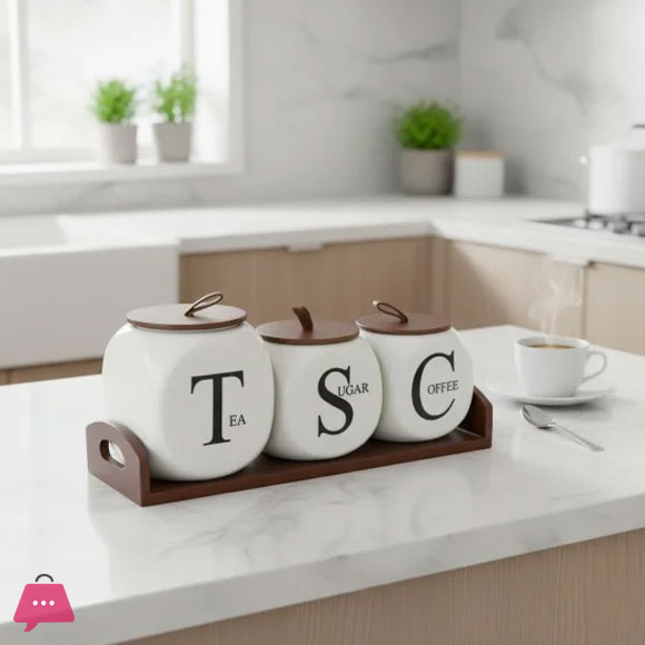Modern Design Sugar Tea And Coffee Jar Set 3 Modern Design Sugar Tea And Coffee Jar Set