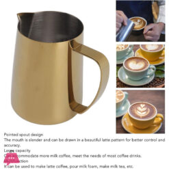 Multipurpose Coffee Milk Frother Rust Resistant Pointed Spout Gold Fl Oz