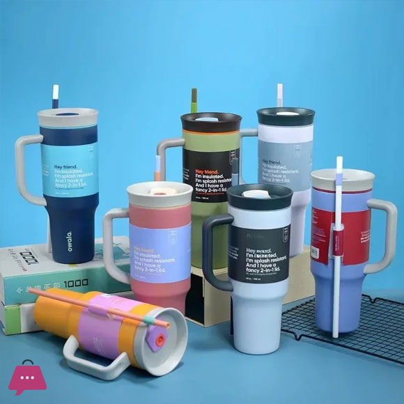 Owala Vacuum Flasks &Amp; Thermoses Water Bottle Drinkware Thermo Tumbler Stainless Steel Thermal Mug