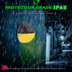 Pack Of 2 Solar Waterproof Outdoor Led Light Solar Fence Lights, Solar Decorative Garden Lights, Waterproof Wireless Outdoor Lights For Garden, Fence, Patio Use,Warm White High Quality