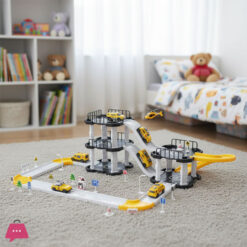 Toy Parking Lot Track Set - 62 Pieces