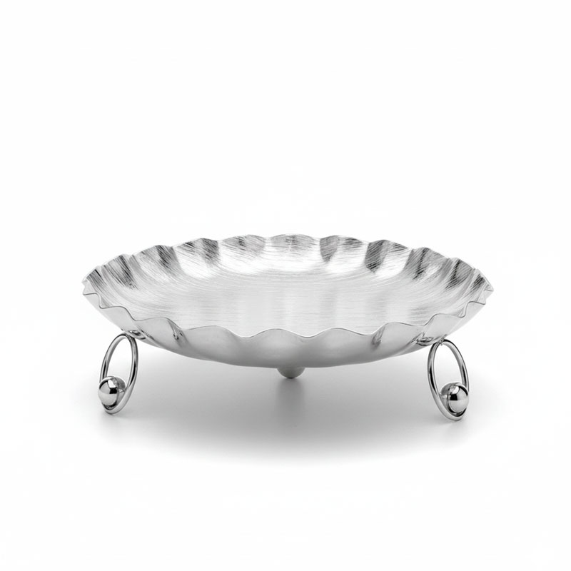 Premium Silver Decorative Serving Plate