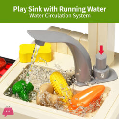 Pretend Play Kids Kitchen Play Set Toy Kitchen With Lights And Sounds Toddlers Ages 3-5