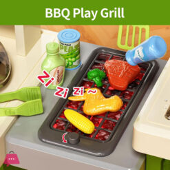 Pretend Play Kids Kitchen Play Set Toy Kitchen With Lights And Sounds Toddlers Ages 3-5