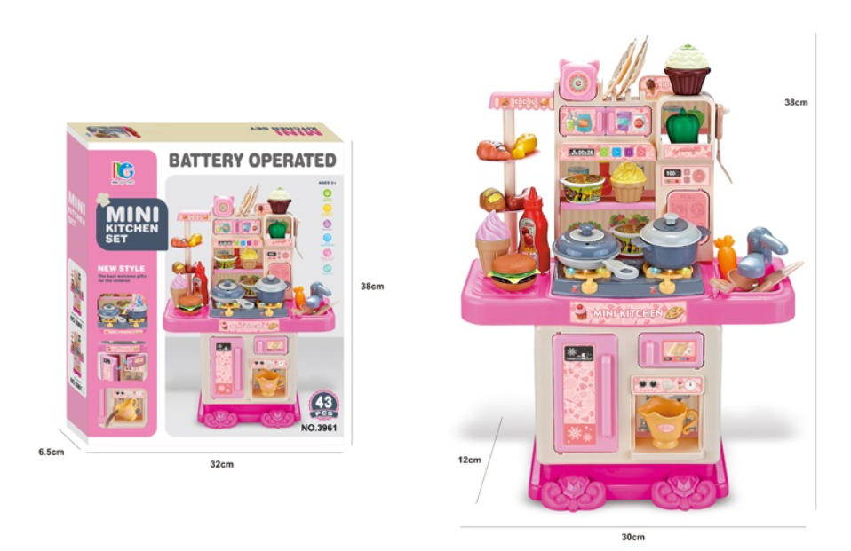 Pretend Play Kitchen Set For Kids 43 Pieces