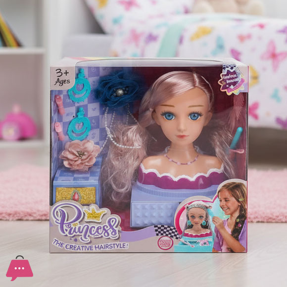 Princess Creative Hairstyle Styling Head With Accessories - 18-Inch Fashion Doll For Girls 3 Princess Creative Hairstyle Styling Head With Accessories - 18-Inch Fashion Doll For Girls
