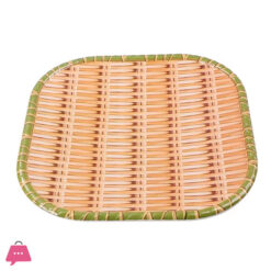 Rattan Square Biodegradable Bamboo Fiber Plate 8 Inch