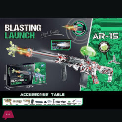 Rechargeable Blasting Launch Gun AR-15 Colorful Flash Cannon