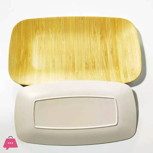 Rectangular Shaped Eco Biodegradable Bamboo Fiber Plates For Bread Fruit Vegetable Food Rustic Serving Plate 4 Rectangular Shaped Eco Biodegradable Bamboo Fiber Plates For Bread Fruit Vegetable Food Rustic Serving Plate - Image 2