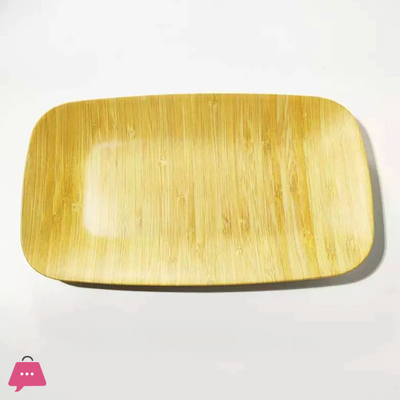 Rectangular Shaped Eco Biodegradable Bamboo Fiber Plates For Bread Fruit Vegetable Food Rustic Serving Plate 5 Rectangular Shaped Eco Biodegradable Bamboo Fiber Plates For Bread Fruit Vegetable Food Rustic Serving Plate - Image 3