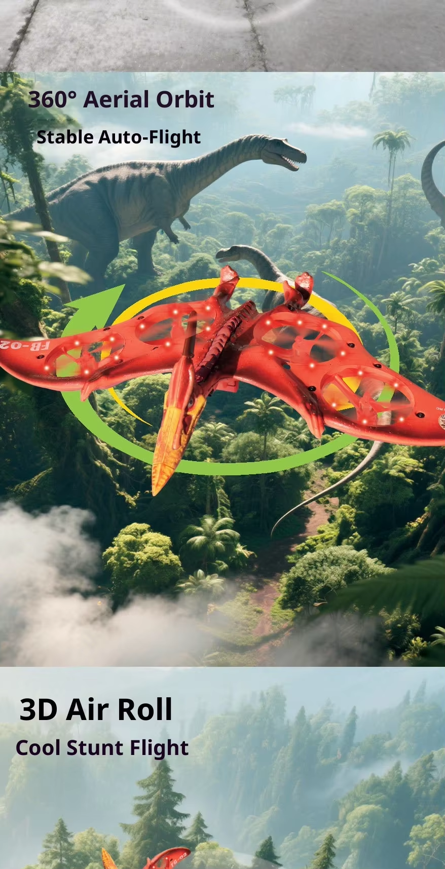 Pterosaur Fighter Simulated Drone Remote Controlled 4-Channel Resin Drone Fb-02